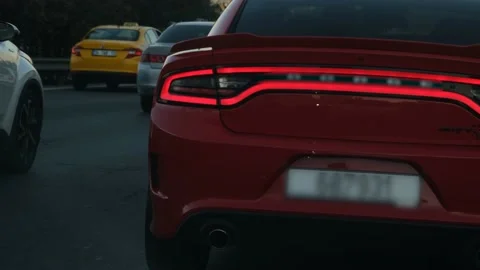 Automobile taillight light Stock Footage 229735313