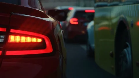 Automobile taillight, red Stock Footage 219828648