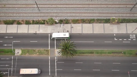 Automobiles from above Stock Footage 77100943