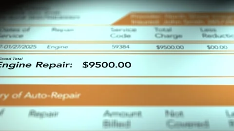 Automotive Bill Concept - Engine Stock Footage 306100858