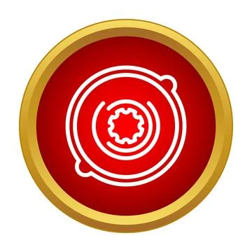 Automotive brake disk system part icon design Stock Illustration