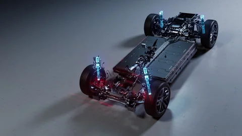 Automotive Chassis Dynamics Performance Illustration Showcase Stock Footage 327912953