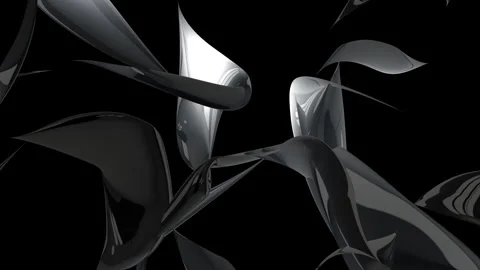 Automotive Chrome Dynamic Shards: Abstract High-Tech Engineering Concept Loop Video stock 339976722