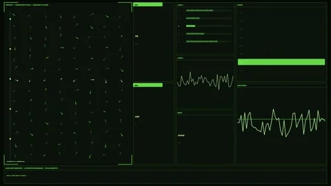 Automotive Dashboard Data Interface Seamless Loop Stock Footage 342331996