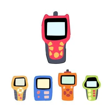Automotive diagnostic scanner tools set controlling vehicle systems Illustrazione stock