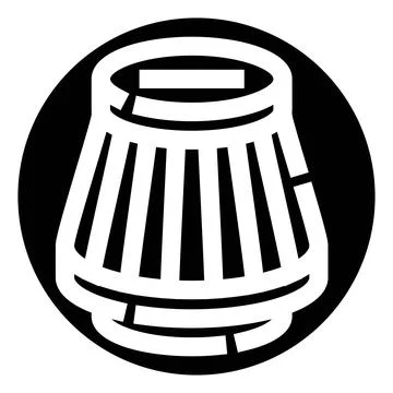 Automotive engine air filter intake system icon Stock Illustration