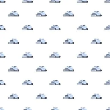 Automotive engine part repeating seamless pattern background Stock Illustration