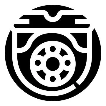 Automotive engine piston and connecting rod icon Stock Illustration