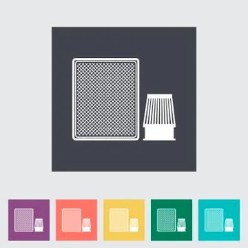 Automotive filter flat icon. Stock Illustration