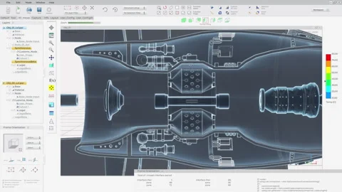 Automotive Industry Innovation Program For Designing Machine Turbine Engines Stock Footage 277872405