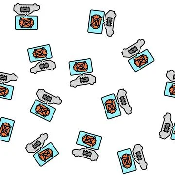 Automotive intelligent vector seamless pattern Stockillustratie