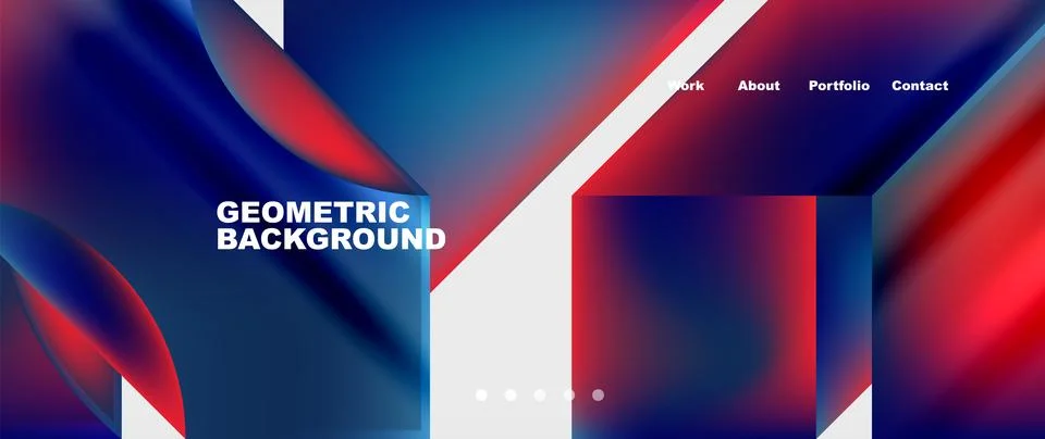 Automotive lighting inspired rectangular pattern in red, blue, and white lines Stock Illustration