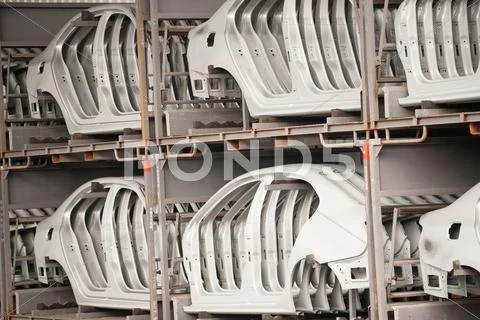 Automotive sheet metal production line Stock Photos