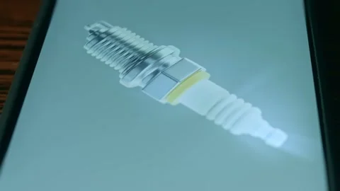 Automotive Spark Plug, auto part, presentation Stock Footage 310053549
