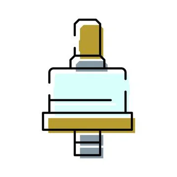 Automotive spark plug component for engine ignition system Stockillustratie
