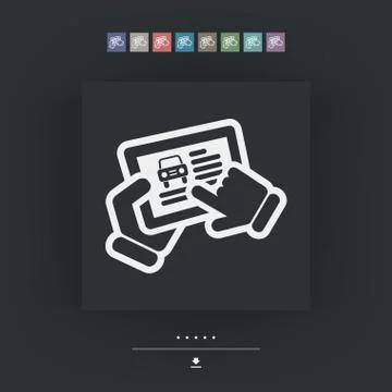 Automotive website on tablet イラスト素材