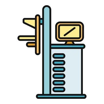 Automotive wheel balancing machine with digital display icon Stock Illustration