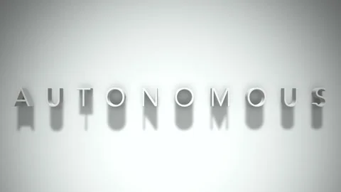 Autonomous 3D title animation with shadows on a white background Stock Footage 297273936