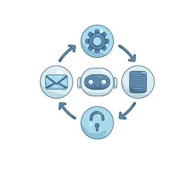 Autonomous agent Ilustração Stock