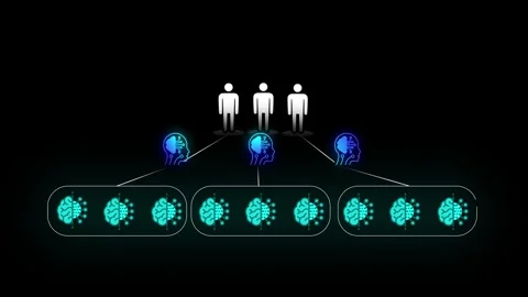 Autonomous AI Orchestration Replacing Human Workforce — Agentic AI System Stock Footage 333571726