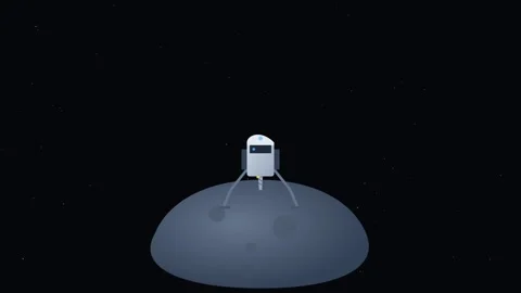 Autonomous Asteroid Mining Probe Extracting Mineral Ore in Deep Space Видео 346130153