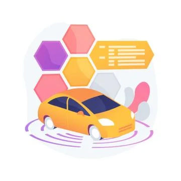Autonomous car abstract concept vector illustration. 스톡 일러스트