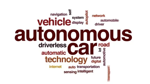 Autonomous car animated word cloud, text... | Stock Video | Pond5