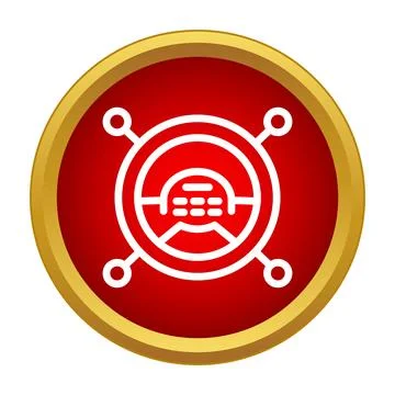 Autonomous car driving assistant system icon Stockillustratie