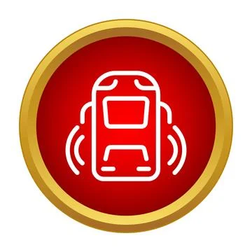 Autonomous car icon representing self driving technology Stock Illustration