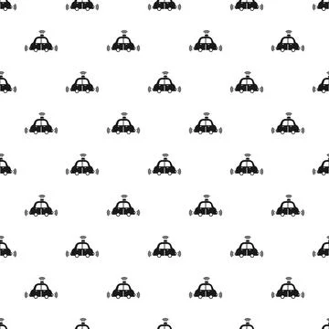 Autonomous car icons creating a seamless pattern background Stock Illustration