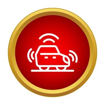 Autonomous car intelligent driving system sensor icon concept Stock Illustration