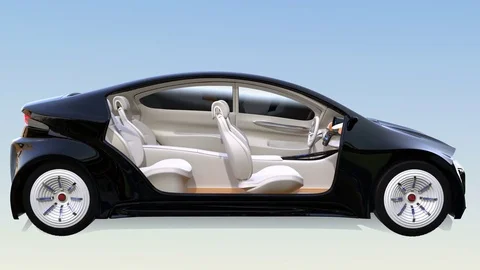 Autonomous car interior concept Stock Footage 77196872