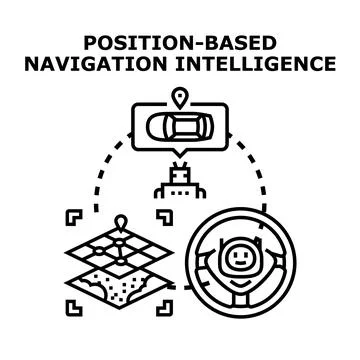 Autonomous car navigation intelligence and smart driving concept Stock Illustration