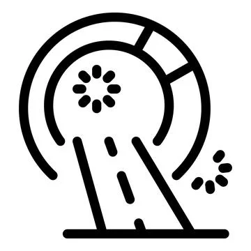 Autonomous car self driving using sensor scanning road for navigation Stock Illustration