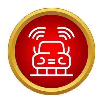 Autonomous car sensing technology with self driving capabilities Illustrazione stock