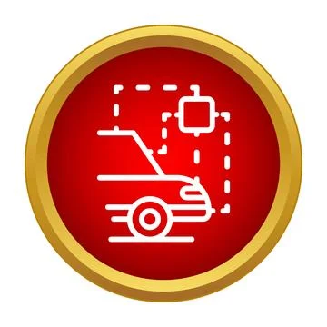 Autonomous car technology development and smart vehicle system 스톡 일러스트