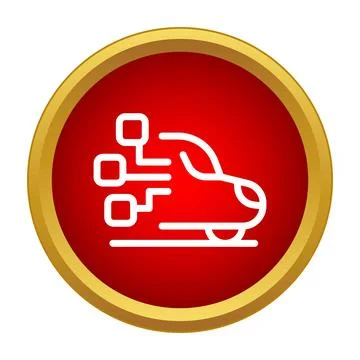 Autonomous car technology icon depicting smart vehicle processing Stockillustratie