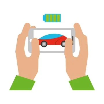 Autonomous car transport Illustrazione stock