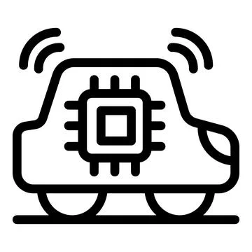 Autonomous car using wireless communication and artificial intelligence Stock Illustration