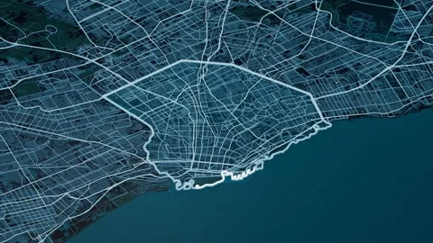 Autonomous City of Buenos Aires Buenos Aires Argentina Digital Map Highlight 4K Stock Footage 337324751