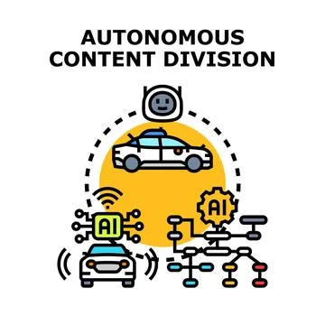 Autonomous content division with ai driving smart systems イラスト素材