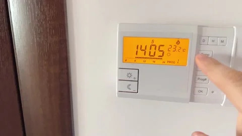 Autonomous control of indoor heating Stock Footage 194514452