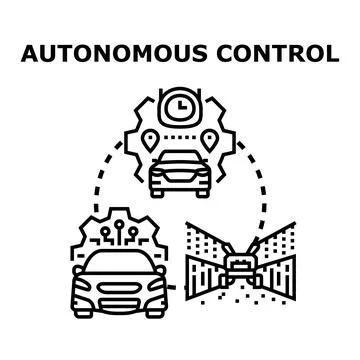 Autonomous control intelligent system innovation technology Illustration