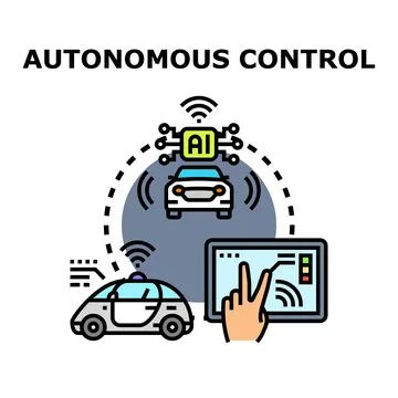 Autonomous control system managing future smart vehicles 스톡 일러스트