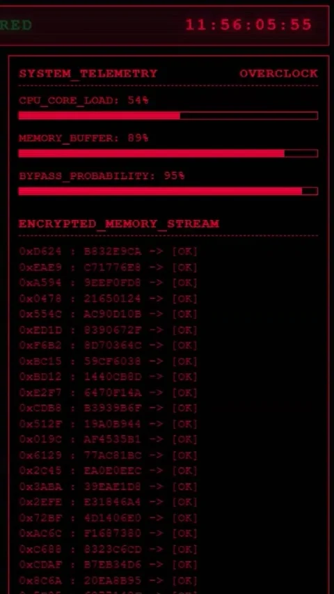 Autonomous Cyber Warfare Dashboard: Neural Node Routing and Decryption Engine Stock Footage 339158503