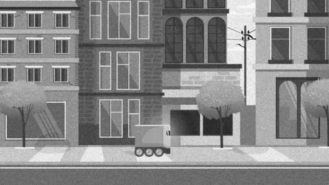 Autonomous Delivery Robot Riding Down The Street. Smart-sensing Technology. Stock Footage 195904535