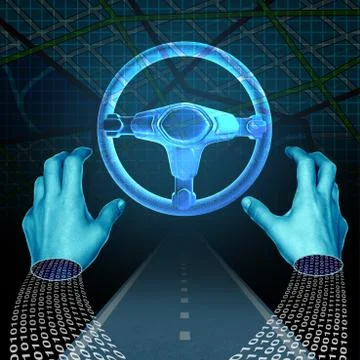 Autonomous Driver Technology Stock Illustration