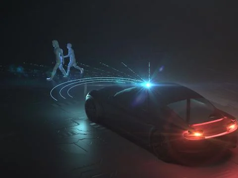Autonomous Driverless Self Driving Vehicle Stock Photos