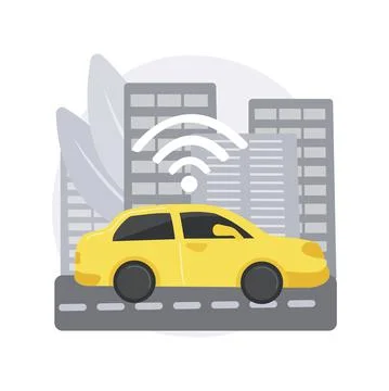 Autonomous driving abstract concept vector illustration. Stock Illustration