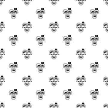 Autonomous driving car wireless communication seamless pattern Illustrazione stock